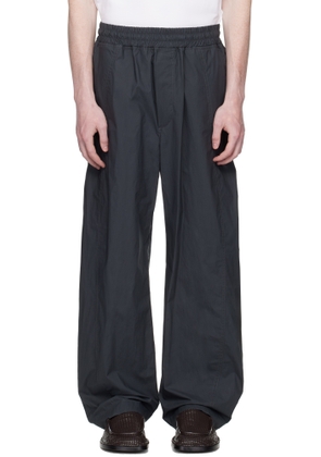 Bottega Veneta Gray Resinated Cotton Trousers