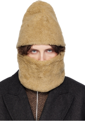 OUR LEGACY Beige Faux-Shearling Snood