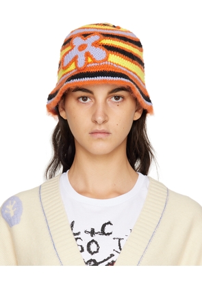 MCQ Orange Stripe Hat