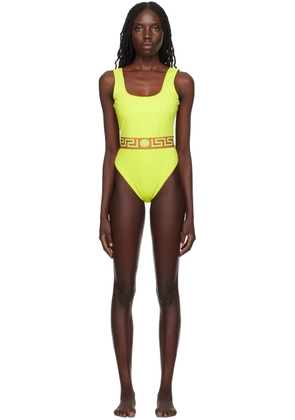 Versace Underwear Yellow Greca Swimsuit