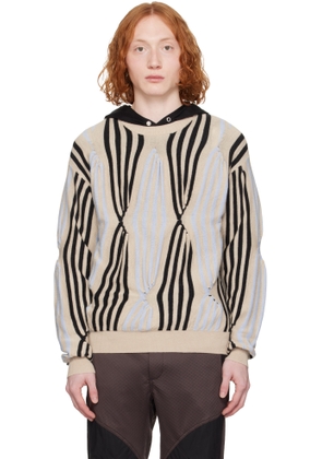 Kiko Kostadinov Beige Solix Sweater