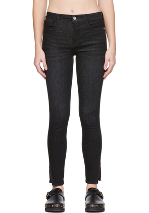 FRAME Black 'Le High Skinny' Jeans