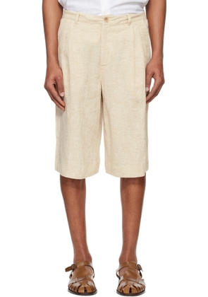 Holzweiler Beige Lino Linen Mix Shorts