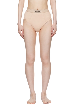 Versace Underwear Beige 90s Vintage Logo Briefs