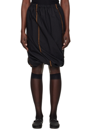 Baserange Black Turn Midi Skirt