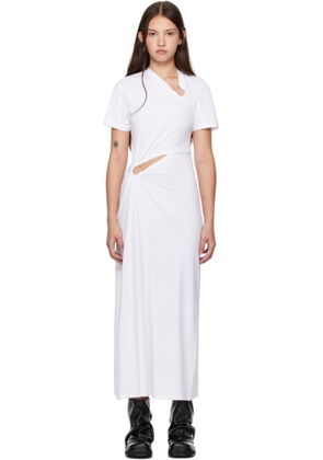 Rabanne White Long Piercing Maxi Dress