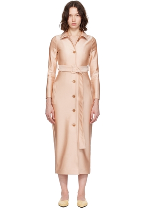 MARIE ADAM-LEENAERDT Beige Fitted Trench Coat
