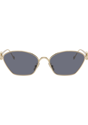 LOEWE Gold Anagram Hexagonal Cat-Eye Sunglasses