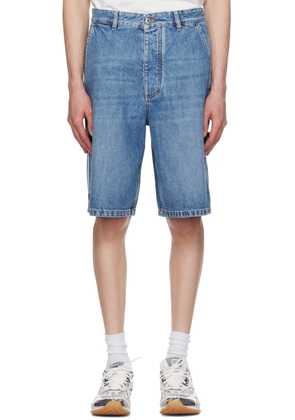 Bottega Veneta Blue Vintage Denim Cargo Shorts