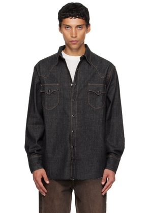 Carter Young Black Western Denim Shirt