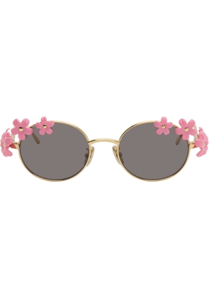 LOEWE Gold & Pink Paula's Ibiza Daisy Field Sunglasses