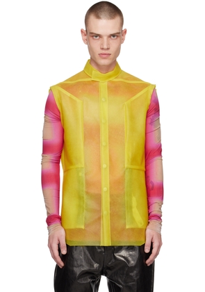 Rick Owens Yellow Fogpocket Leather Jacket