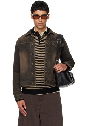 Carter Young Brown Overdyed Arch Denim Jacket