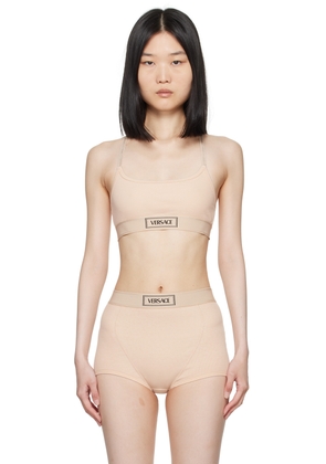 Versace Underwear Beige Scoop Neck Bra