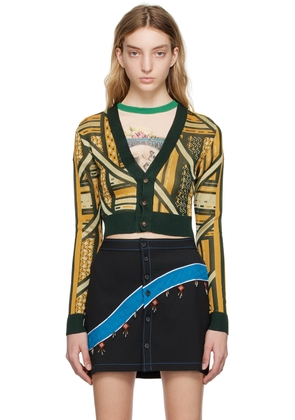 Ahluwalia Green & Yellow Ayo Cardigan