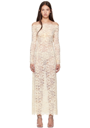 Rabanne Beige Lace Maxi Dress