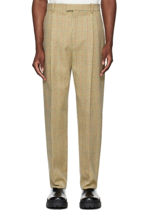 Bottega Veneta Beige Distorted Prince Of Wales Trousers