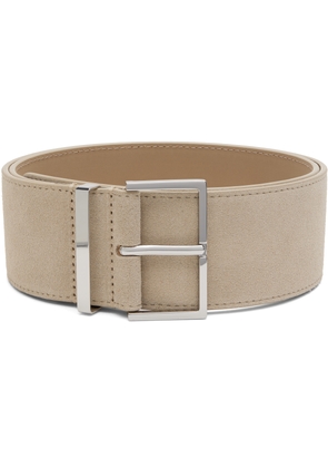 The Frankie Shop Gray Evro Suede Leather Belt