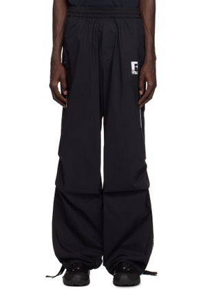 Rhude Black Piping Parachute Track Pants
