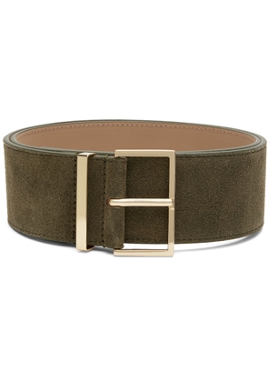 The Frankie Shop Khaki Evro Suede Leather Belt