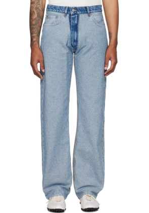 MM6 Maison Margiela Blue Straight-Leg Jeans