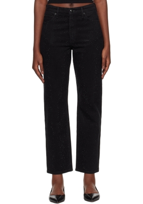 rag & bone Black Harlow Straight Jeans