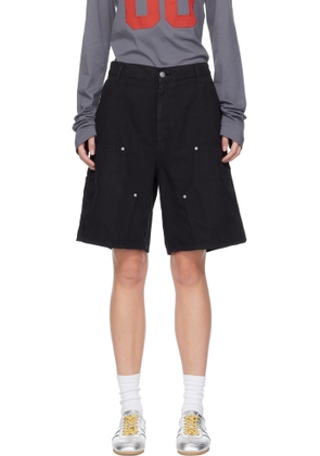 Carhartt Work In Progress Black Branford Double Knee Shorts