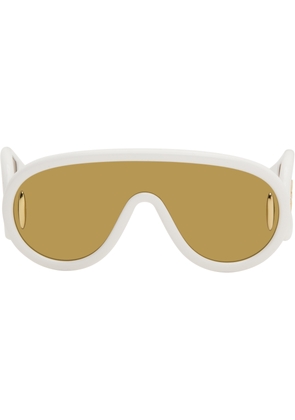 LOEWE White & Gold Wave Mask Sunglasses