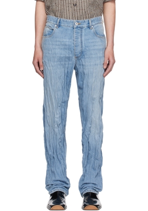Bottega Veneta Blue Crushed Jeans