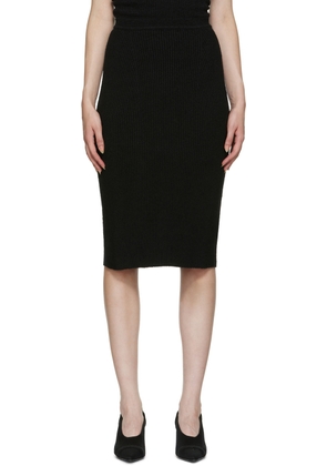WARDROBE.NYC Black Cotton Midi Skirt
