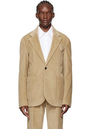 Bottega Veneta Beige Single-Breasted Blazer
