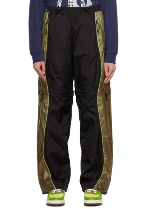 Brain Dead Black & Green Zip Off Trousers