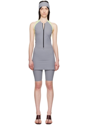 JOHANNA PARV Gray & Green Sprint Jumpsuit