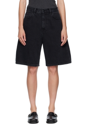 Carhartt Work In Progress Black Brandon Denim Shorts