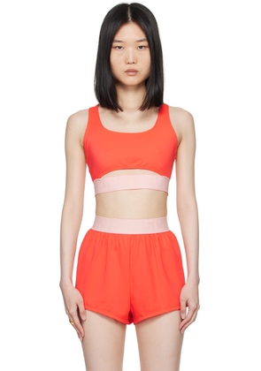 Versace Underwear Orange Greca Border Bikini Top