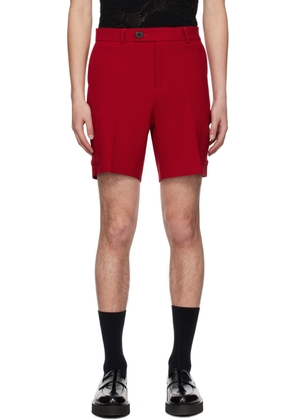 Ernest W. Baker Red Zip-Fly Cargo Shorts