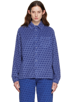 ERL Blue Printed Shirt