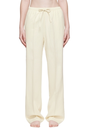 ASCENO Off-White Aurelia Lounge Pants