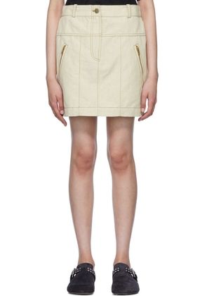 3.1 Phillip Lim Off-White Denim Miniskirt