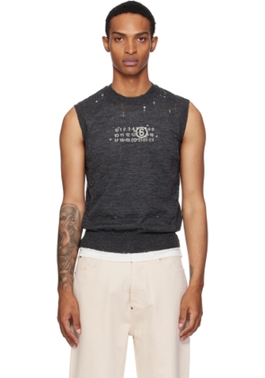 MM6 Maison Margiela Gray Wool Sweater Vest