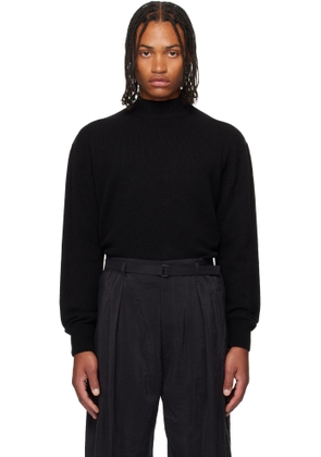 LEMAIRE Black Mock Neck Sweater