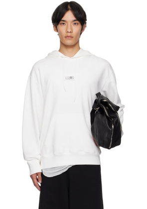 MM6 Maison Margiela Off-White Logo Patch Hoodie