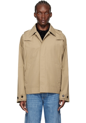 Bottega Veneta Beige Bi-Color Tech Jacket