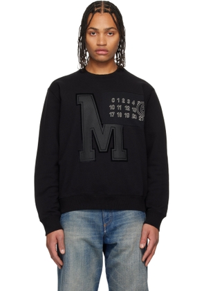 MM6 Maison Margiela Black Printed-Logo Sweatshirt