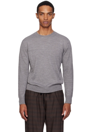 MM6 Maison Margiela Gray Elbow Patch Sweater