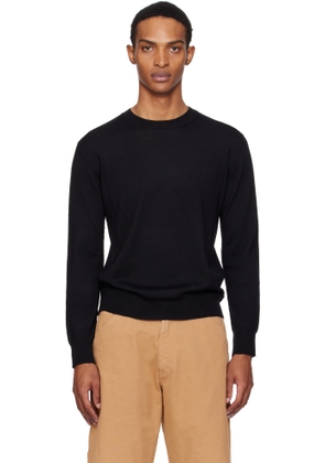 MM6 Maison Margiela Black Elbow Patch Sweater