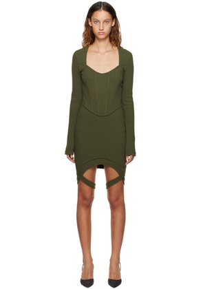 Dion Lee Green Fin Corset Minidress