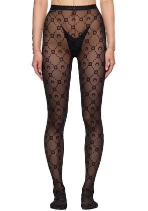 Marine Serre Black Moonogram Tights