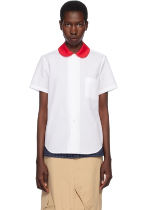 Comme des Garçons Girl White Cotton Broad Shirt
