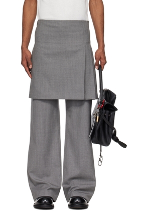 Ashley Williams Gray Kilt Trousers